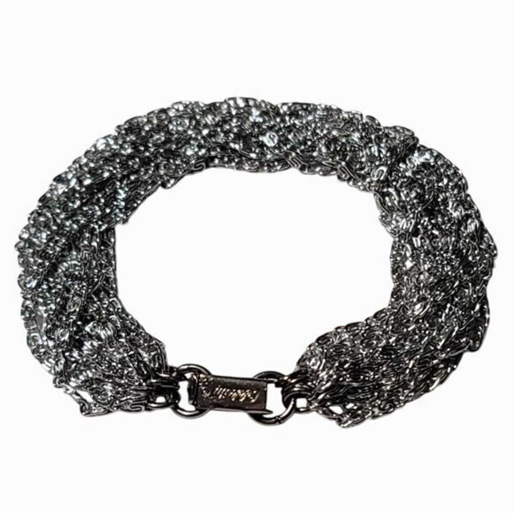Vintage Celebrity Silver Tone Multi Chain Bracelet - Picture 3 of 8